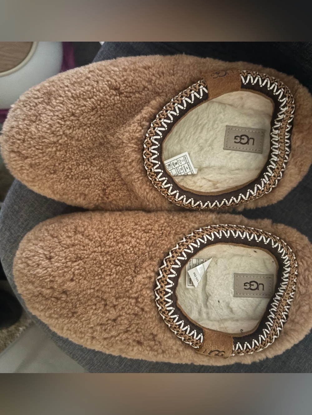 UGG Chestnut Cozy Shearling Slip-On Slippers